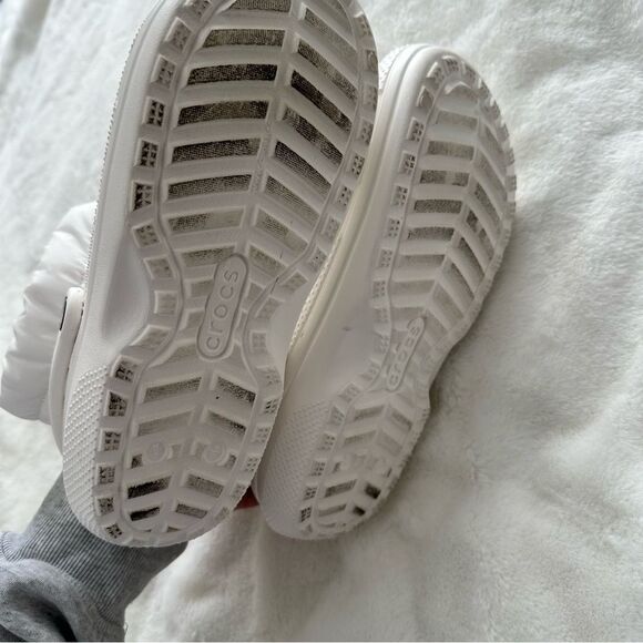 CROCS Classic Lined Neo Puff Boots White Women’s Size 10 - Picture 9 of 11